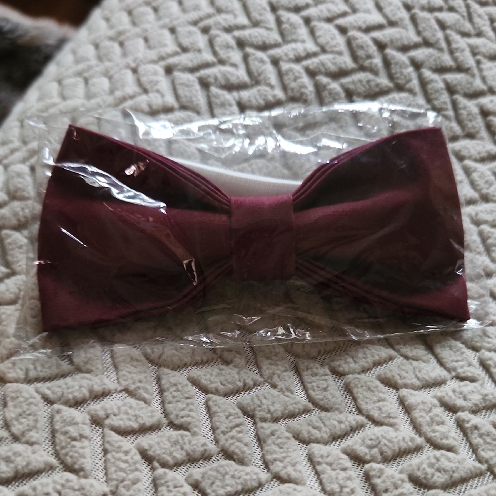 Chic Maroon Bow Tie